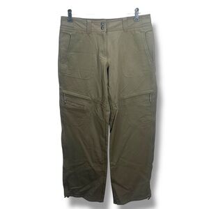 Exofficio Women’s Olive Green Cargo Zip Straight Leg Outdoor Pants Size 8